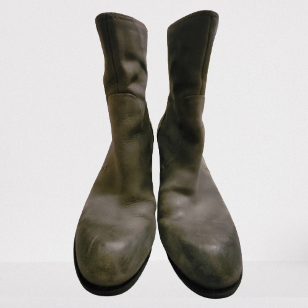 Crown Vintage Gray Distressed Ankle Boots